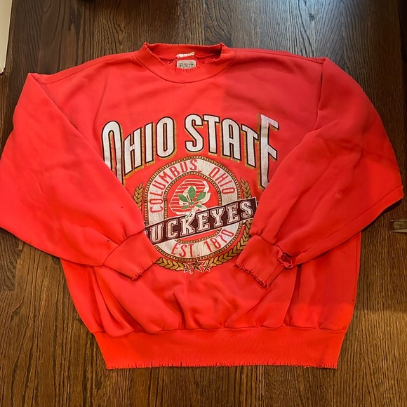 furst of a kind Tops - Ohio state crewneck